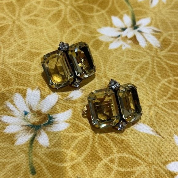 IRADJ MOINI NYC Designer Citrine VTG EARRINGS - Picture 3 of 9